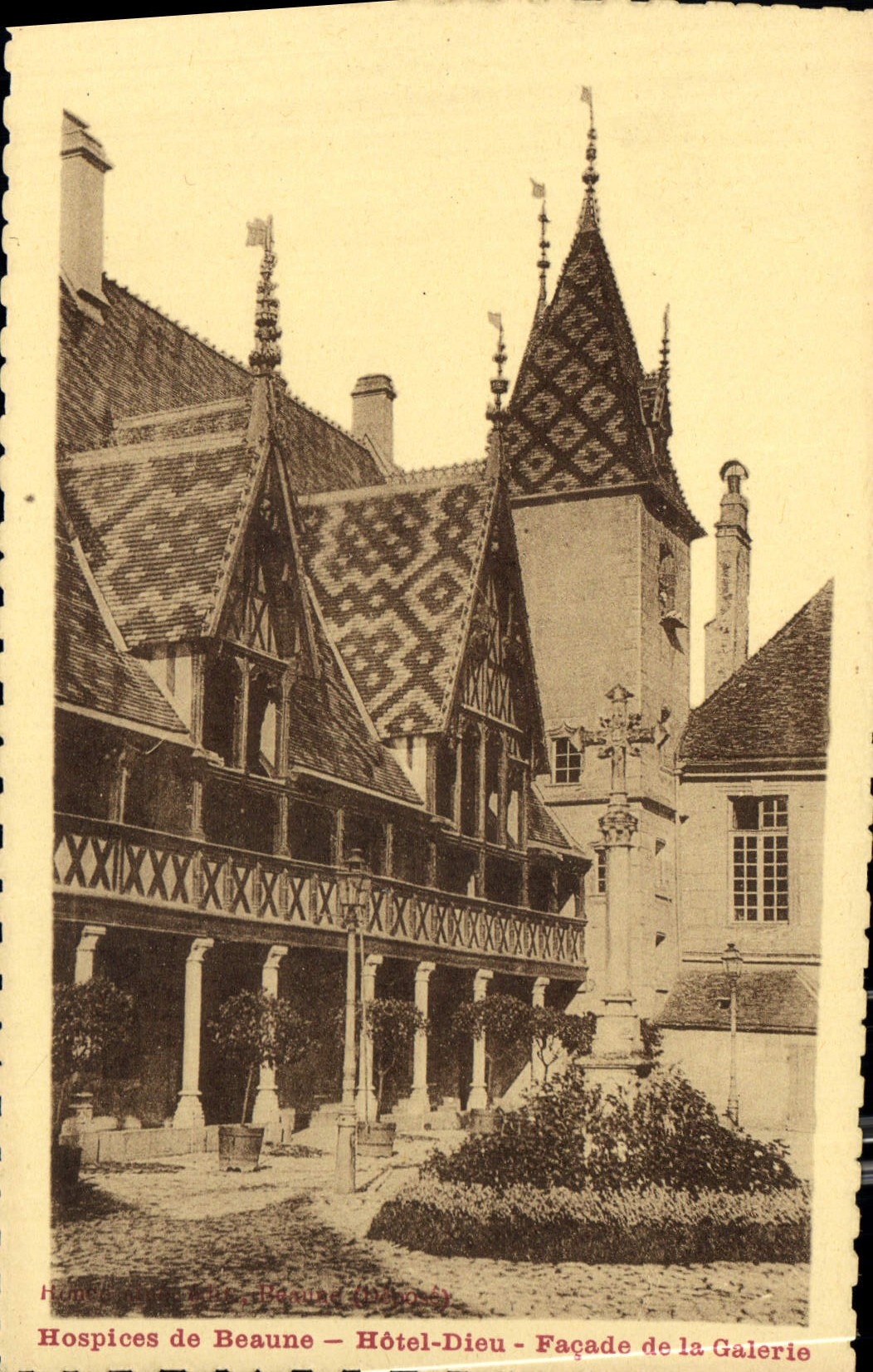 CPA Hospices de Beaune Hotel Dieu Facade de la Galerie 