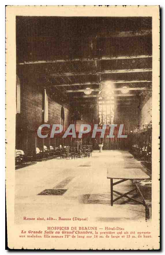 CPA Hospices de Beaune Hotel Dieu La Grande Salle ou Grand Chambre 
