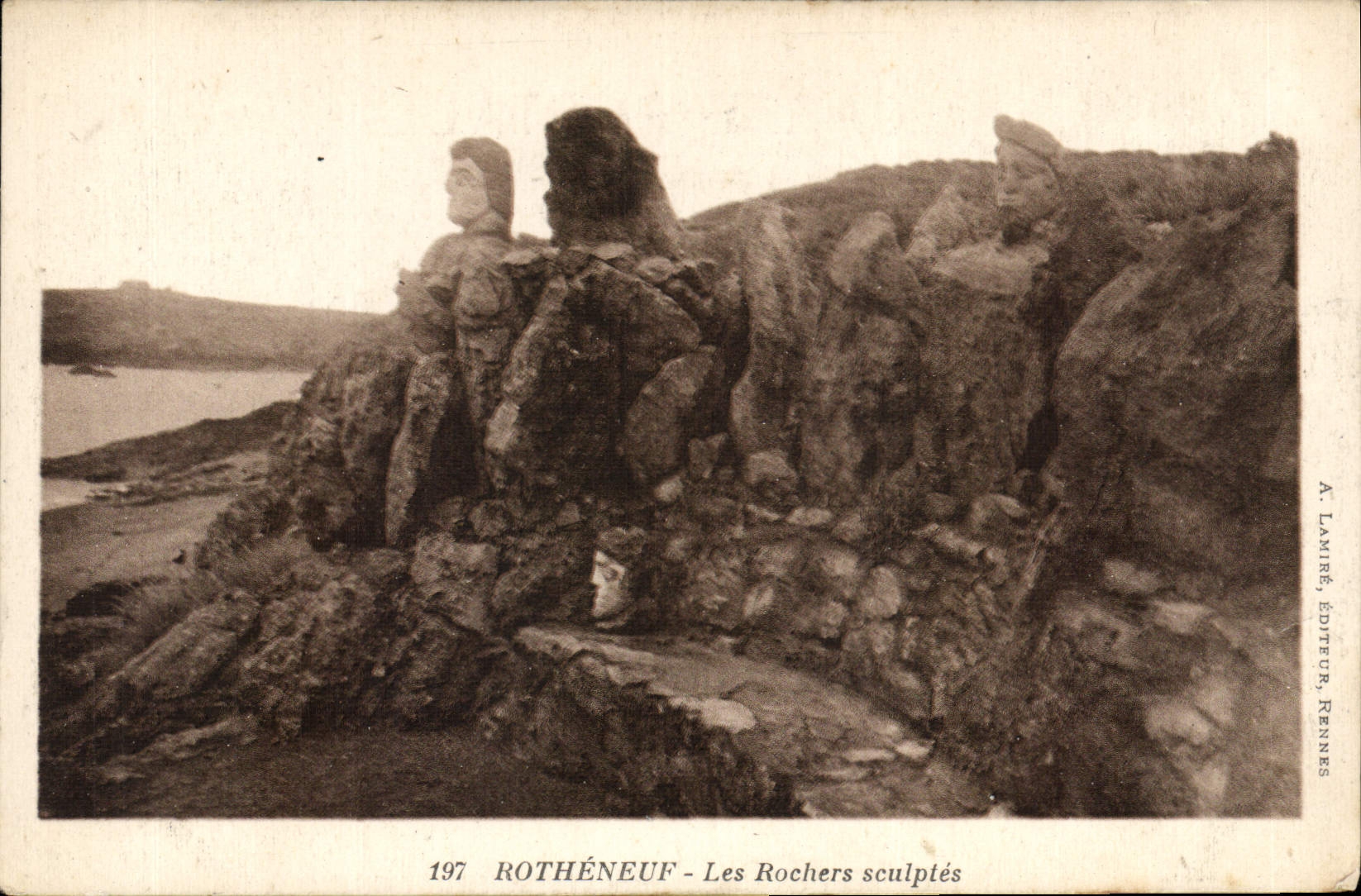 Rothéneuf - Les Rochers sculptés — A. Lamiré, Éditeur, Rennes, n°197