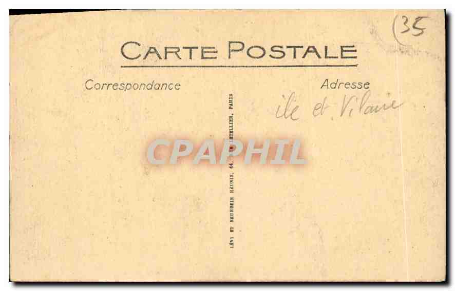 CPA Rennes Palais de Justice Chambre des appels correctionnels  — Rückseite
