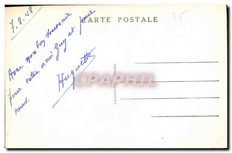 CPA Dinard Chemin de Ronde de la Malouine et un coin de la Plage  — Verso