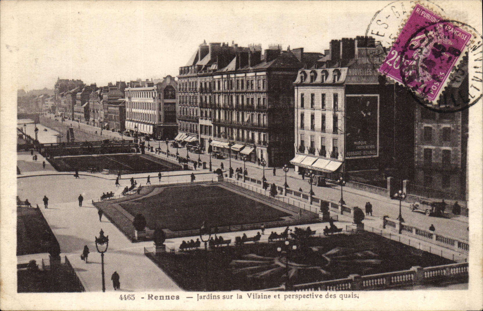 Rennes — Gärten am Fluss Vilaine und Aussicht auf die Ufer — Laurent-Néel, n°4465