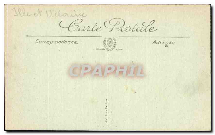 CPA Rennes Palais de Justice Grande Salle du Parlement de Bretagne  — Verso