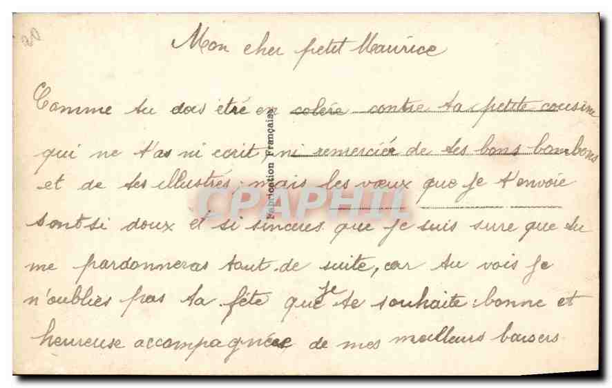 CPA Bonne Fete Femme — Rückseite