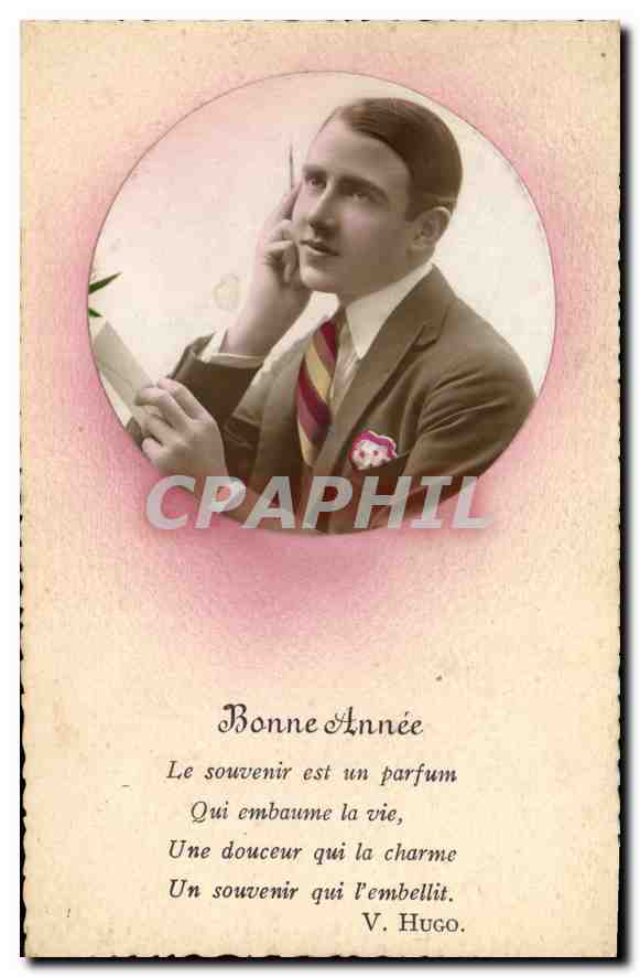 CPA Bonne Annee Homme