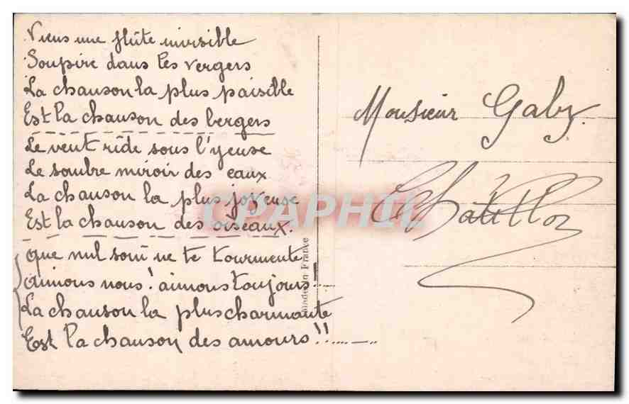 CPA Qua l'air suave et le lac embaume Femme — Rückseite