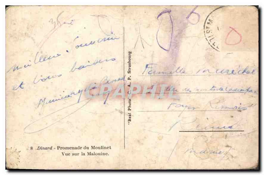 Dinard - Promenade du Moulinet — Vue sur la Malouine — Réal Photo C. A. P. Strasbourg — Reverso