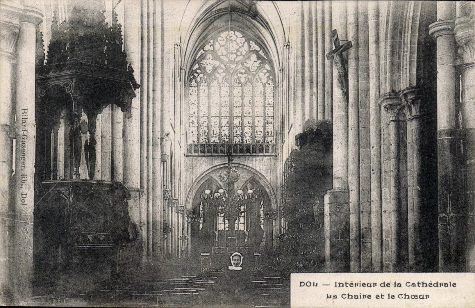 Dol — Intérieur de la Cathédrale — La Chaire et le Chœur — Bilhand-Guizeiger, Dol
