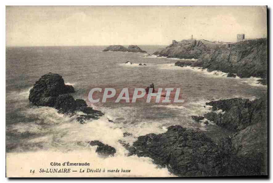 CPA St Lunaire Le Decolle a maree basse 
