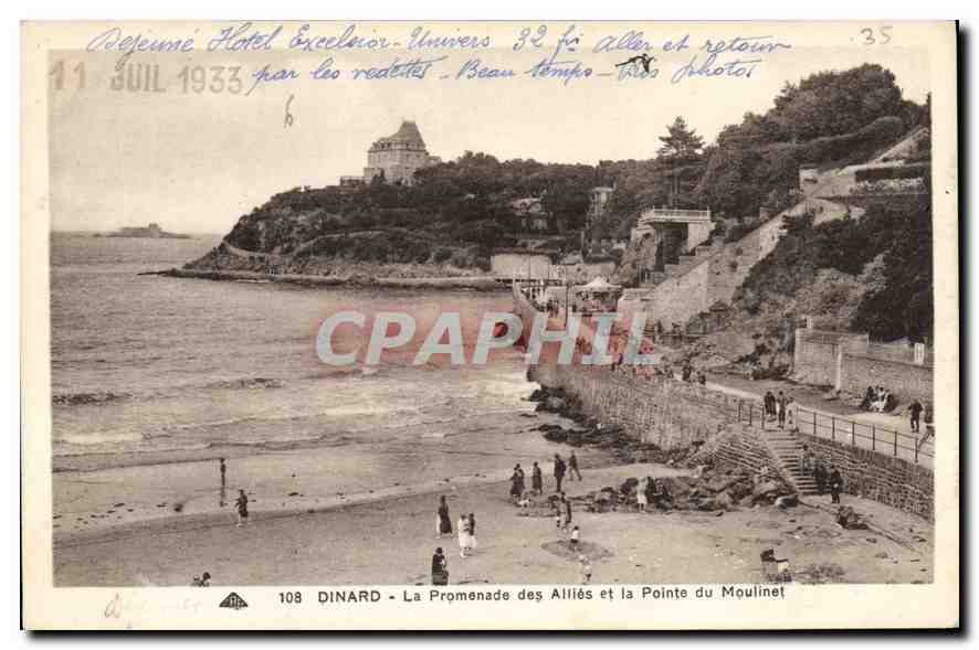CPA Dinard La Promenade des Allies et la Pointe du Moulinet 