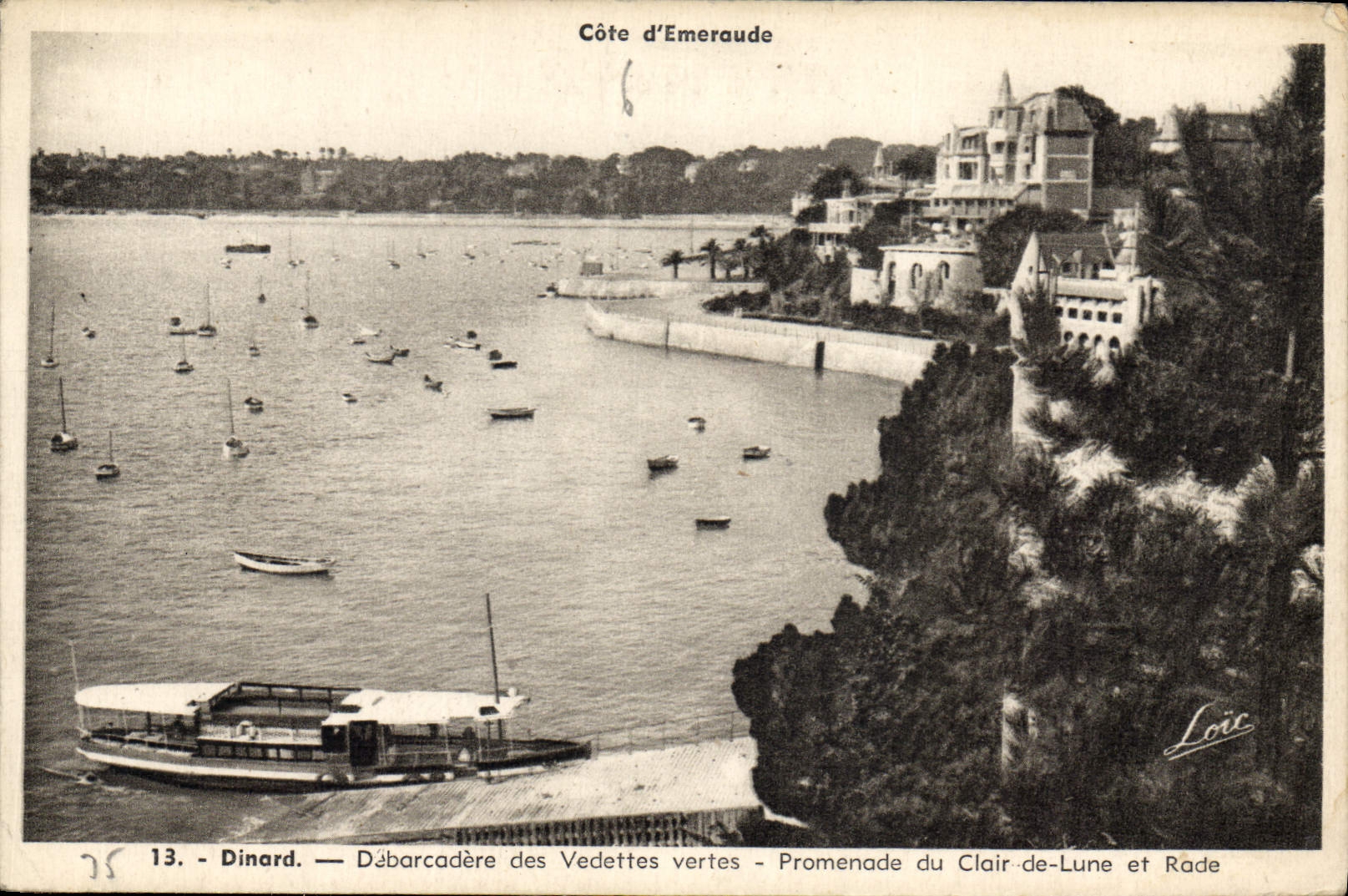 Dinard — Débarcadère des Vedettes vertes - Promenade du Clair-de-Lune et Rade