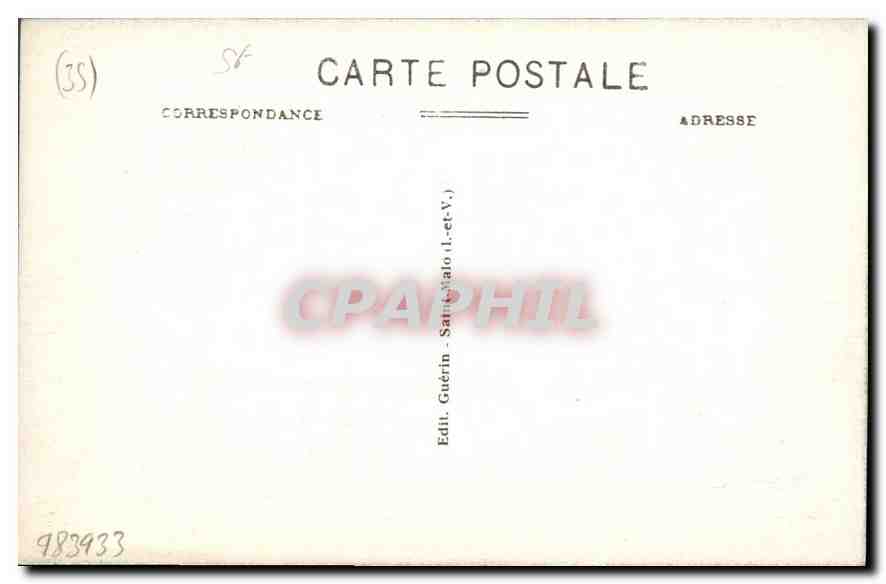 CPA Dinard Coin de Plage dans un cadre original  — Rückseite