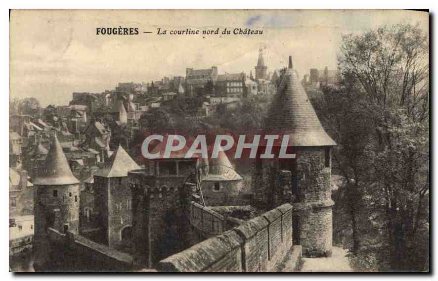 Fougères — La courtine nord du Château