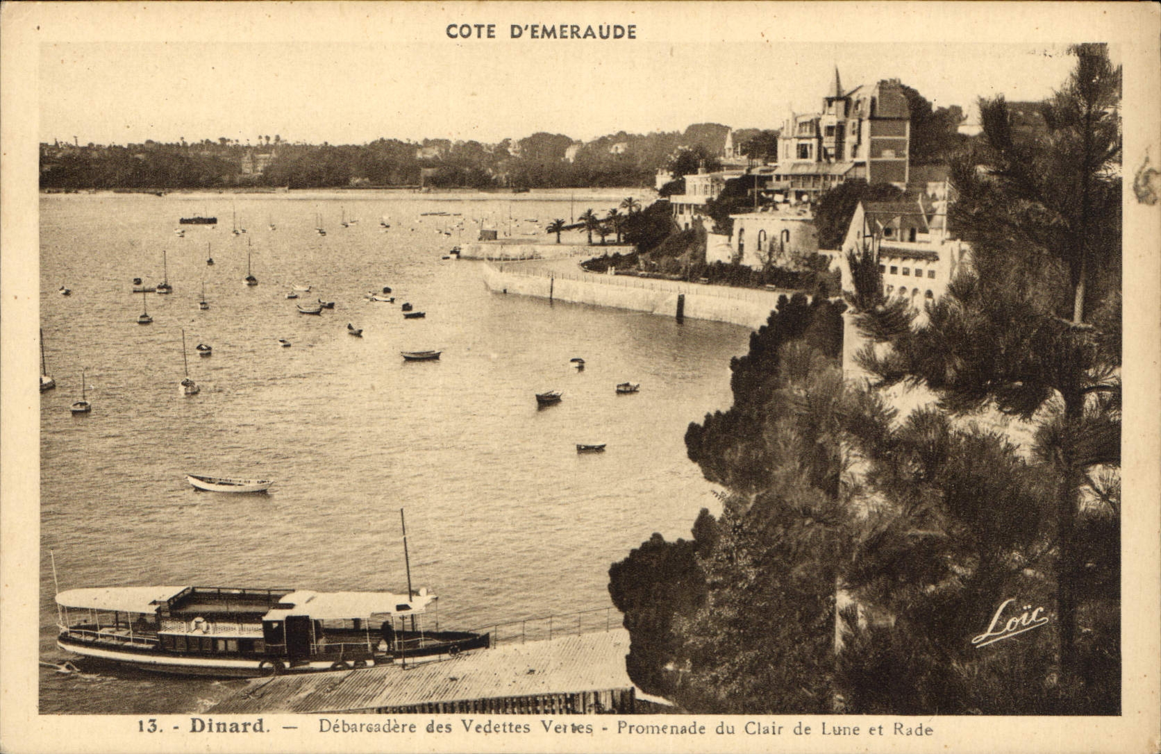 Dinard — Débarcadère des Vedettes Vertes — Promenade du Clair de Lune et Rade — Loïc