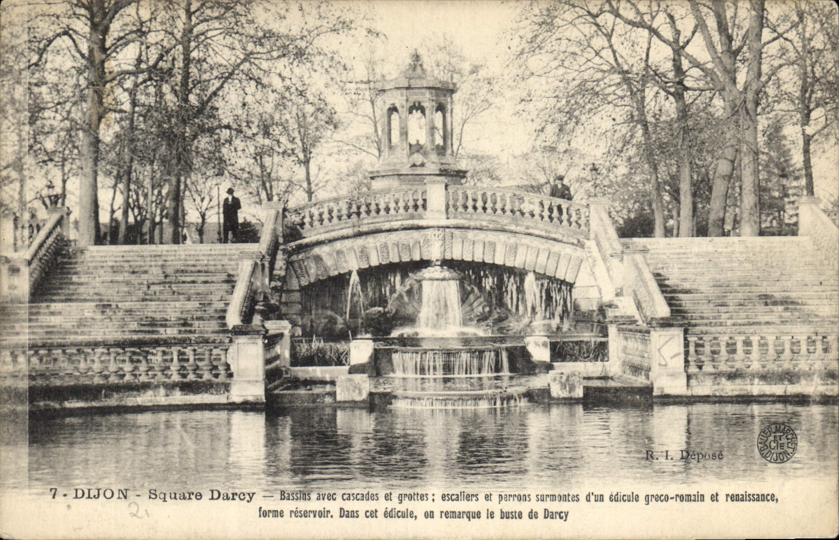 CPA Dijon Square Darcy Bassins avec cascades et grottes 