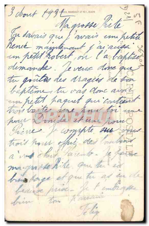 CPA Dijon Entree des Allees du Parc  — Verso
