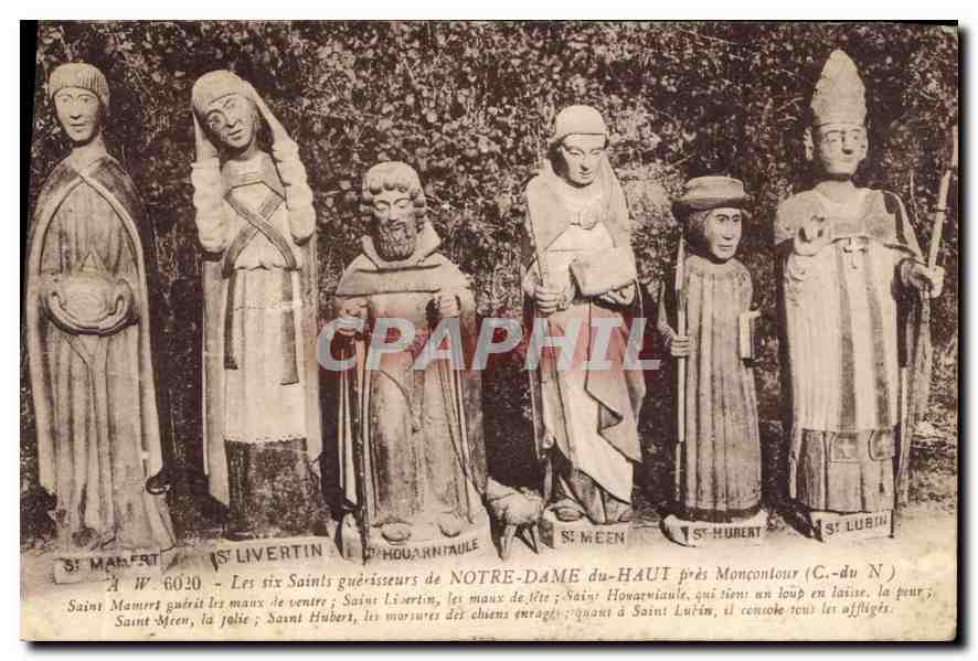 CPA Les six Saints guerisseurs de Notre Dame du Haut pres Moncontour 