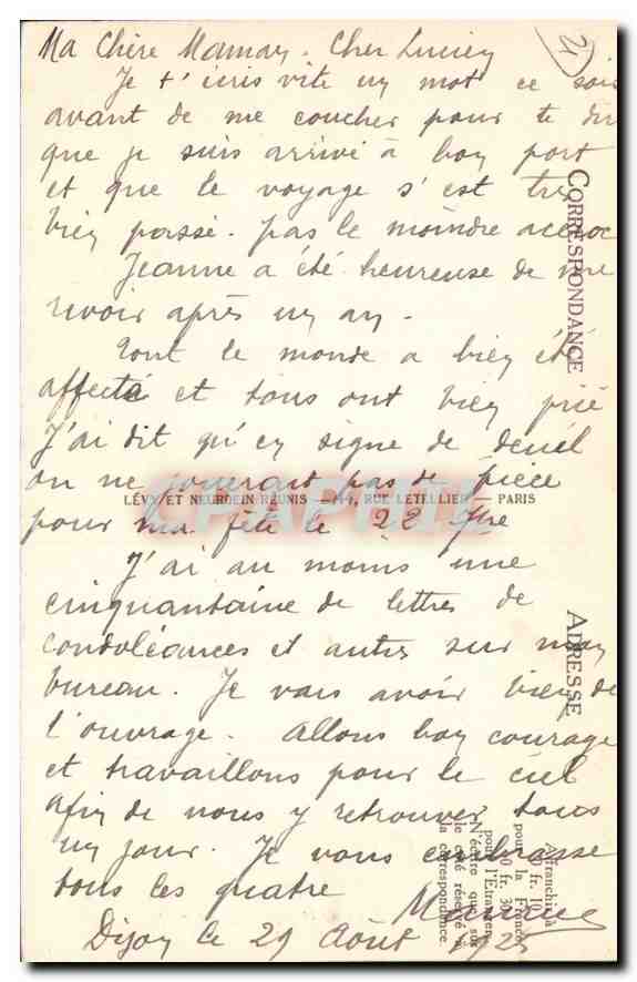 CPA Dijon La Jacquemart de l'Eglise Notre Dame  — Rückseite