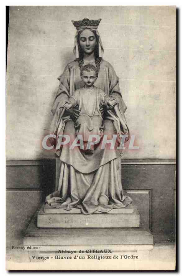 CPA Abbaye de Citeaux Vierge Ceuvre d'un Religieux de l'Ordre 