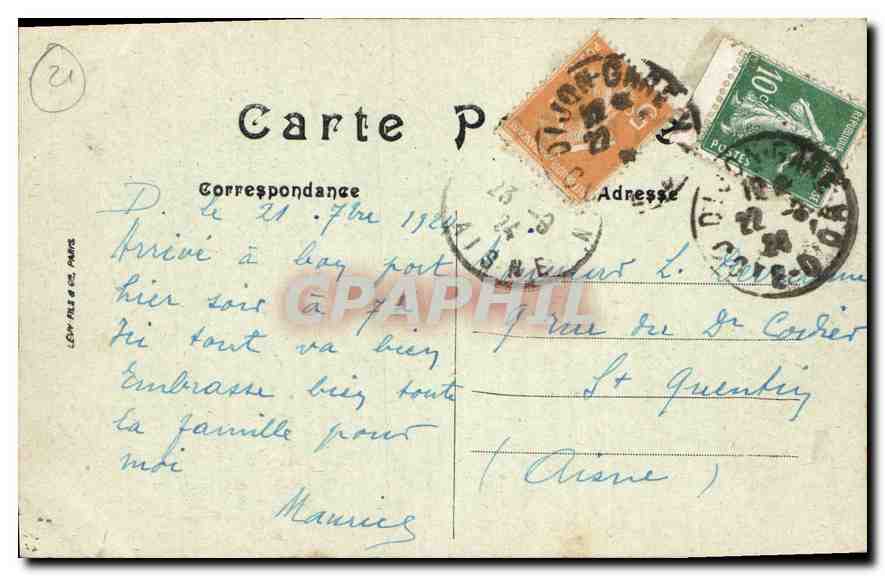 CPA Dijon L'Eglise Sainte Benigne Les Fonts Baptismaux  — Rückseite