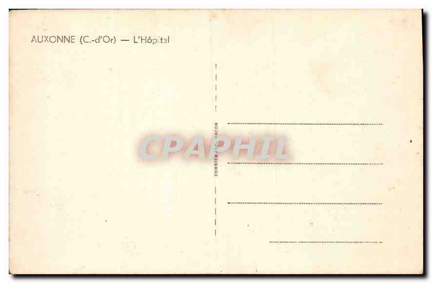 CPA Auxonne C d Or L'Hopital  — Rückseite
