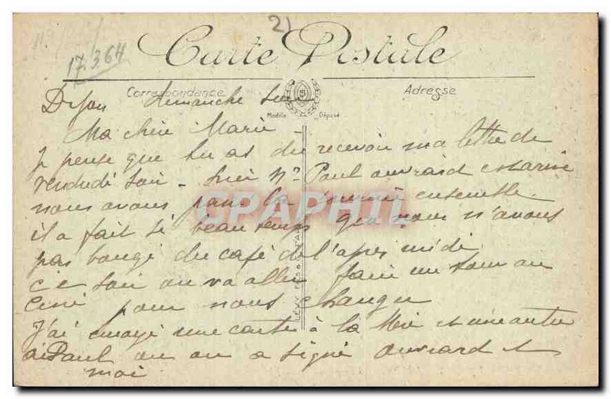 CPA Dijon Vue generale  — Rückseite