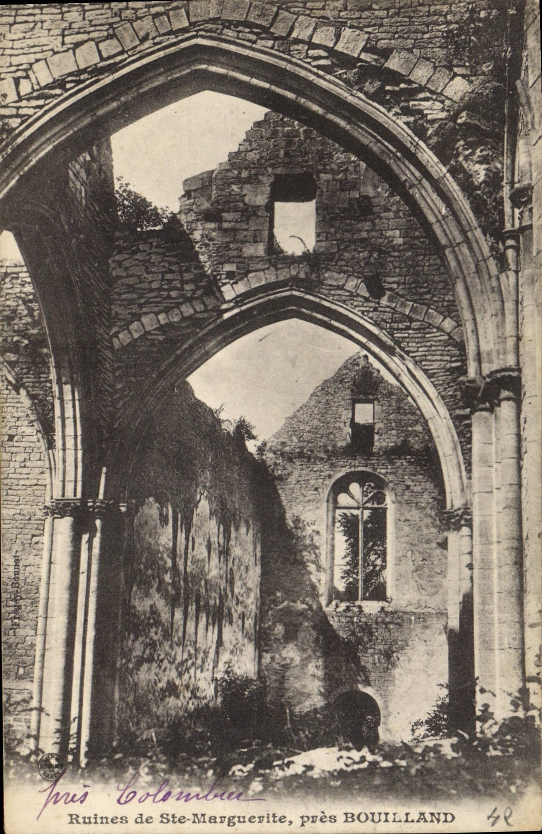 CPA Ruines de Ste Marguerite pres Bouilland 