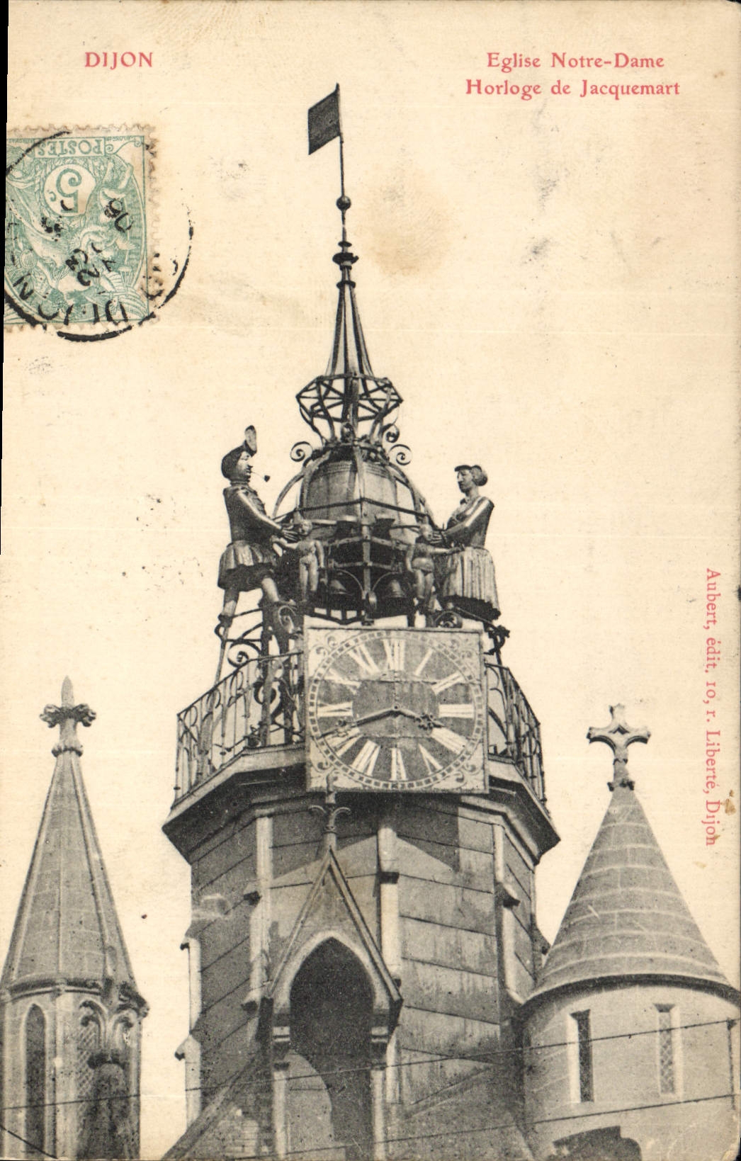 CPA Dijon Eglise Notre Dame Horloge de Jacquemart 