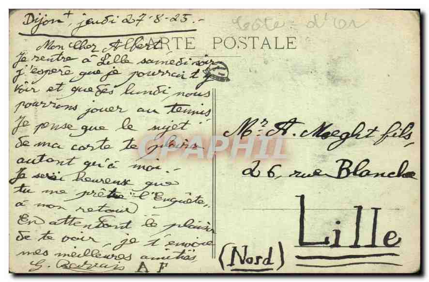 CPA Dijon Chartreuse de Champmol  — Rückseite