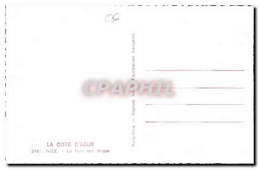 CPA Nice La baie des Anges  — Rückseite