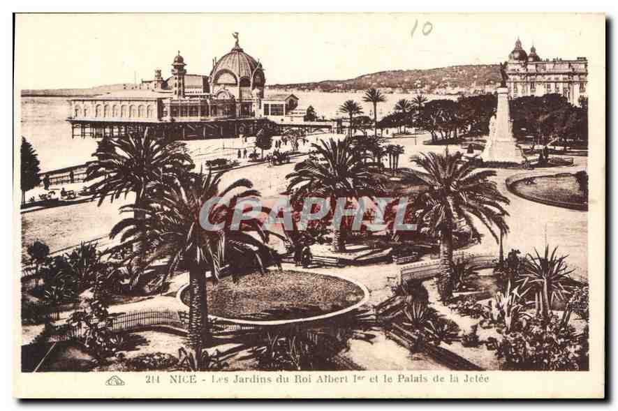 CPA Nice Les Jardins du Roi et le Palais de la Jetee 