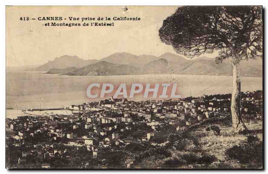CPA Cannes Vue prise de la Californie et Montagnes de l'Esterel 