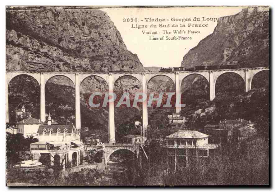 CPA Viaduc Gorges du Loup Ligne du Sud de la France 