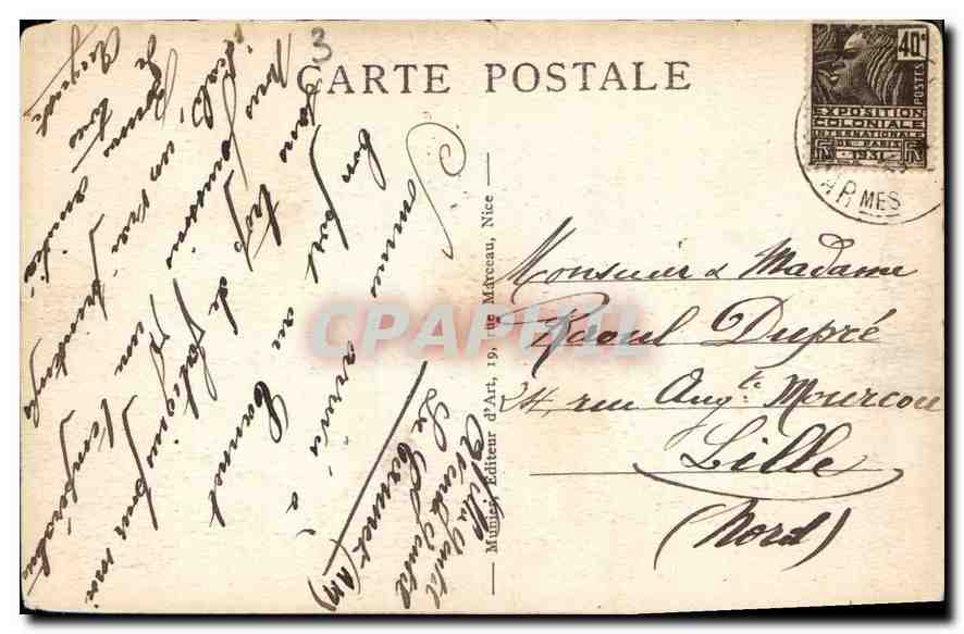 CPA Cannes Vue sur le Suquet et les Iles  — Rückseite