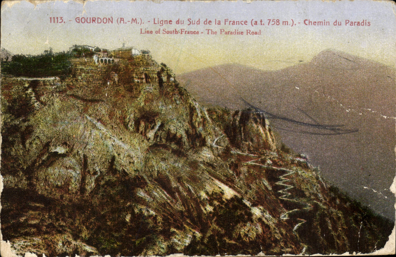 Gourdon (A.-M.) — Ligne du Sud de la France (a.t. 758 m.) — Chemin du Paradis
