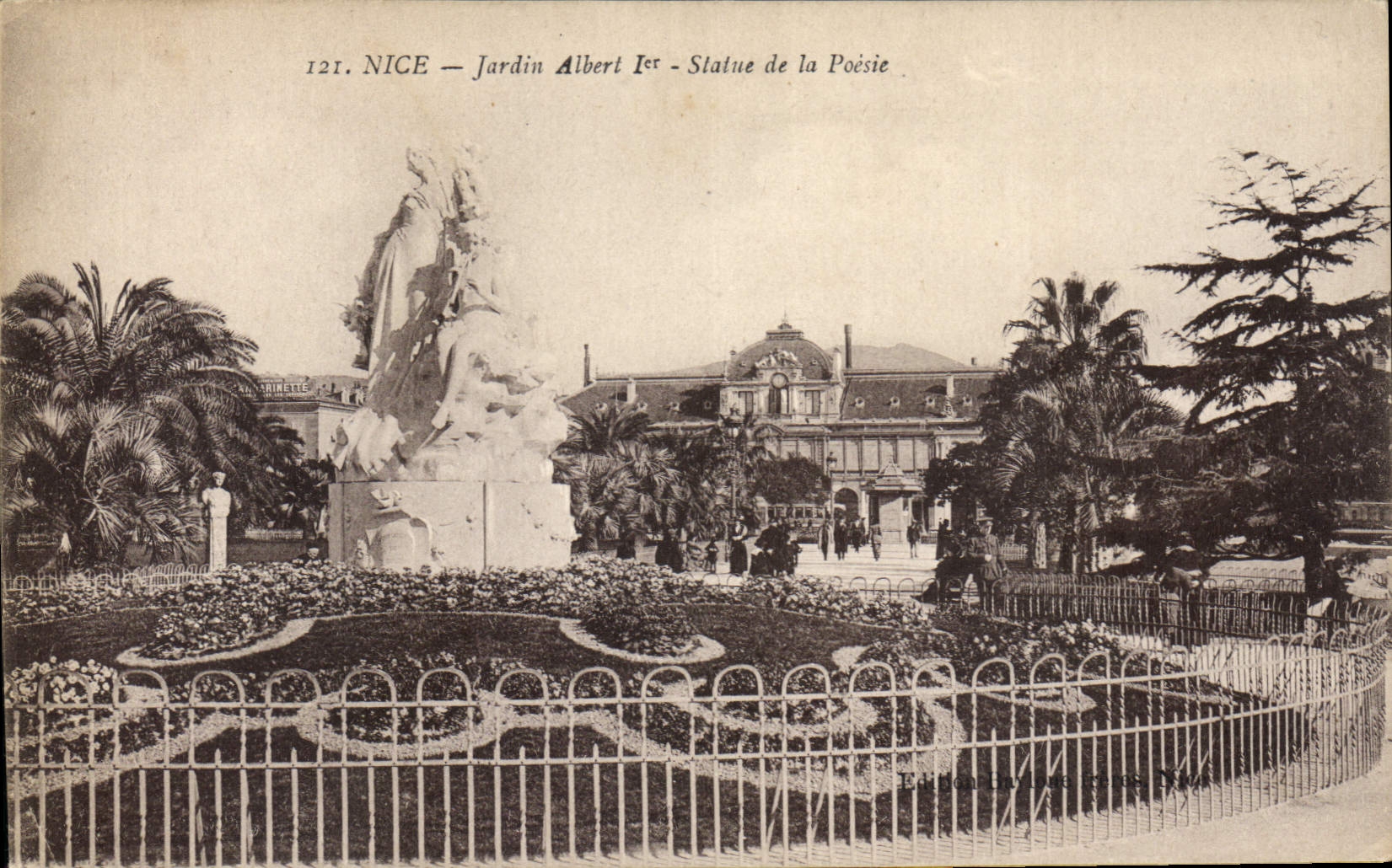 CPA Nice Jardin Albert Statue de la Poesie 