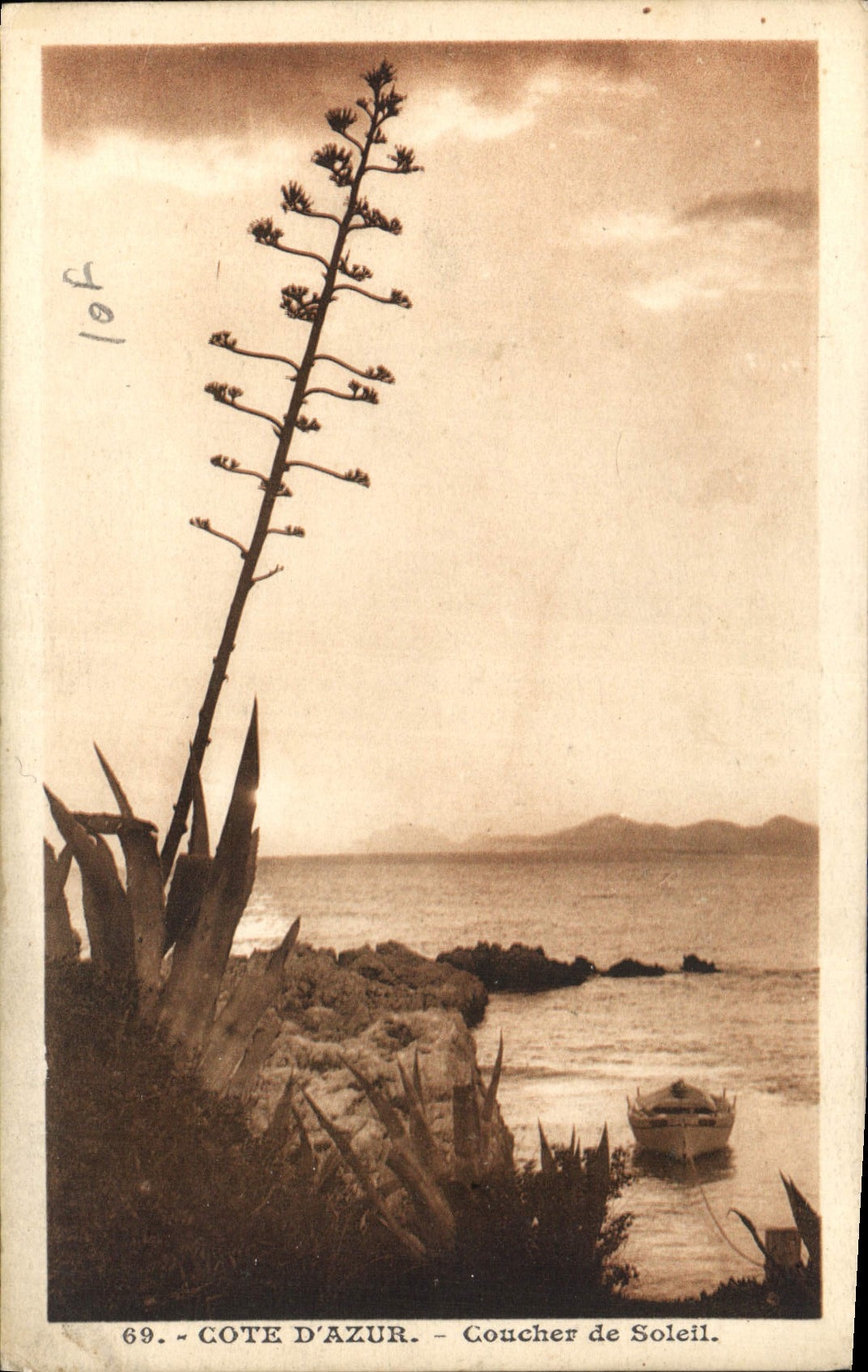 CPA Cote d'Azur Coucher de Soleil 
