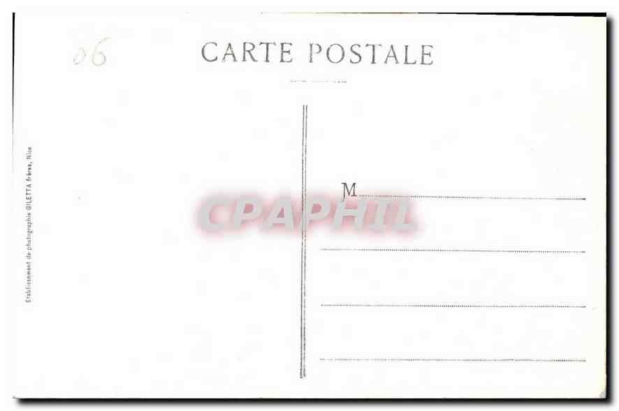 CPA Nice La Grotte Nouveaux Jardins  — Rückseite