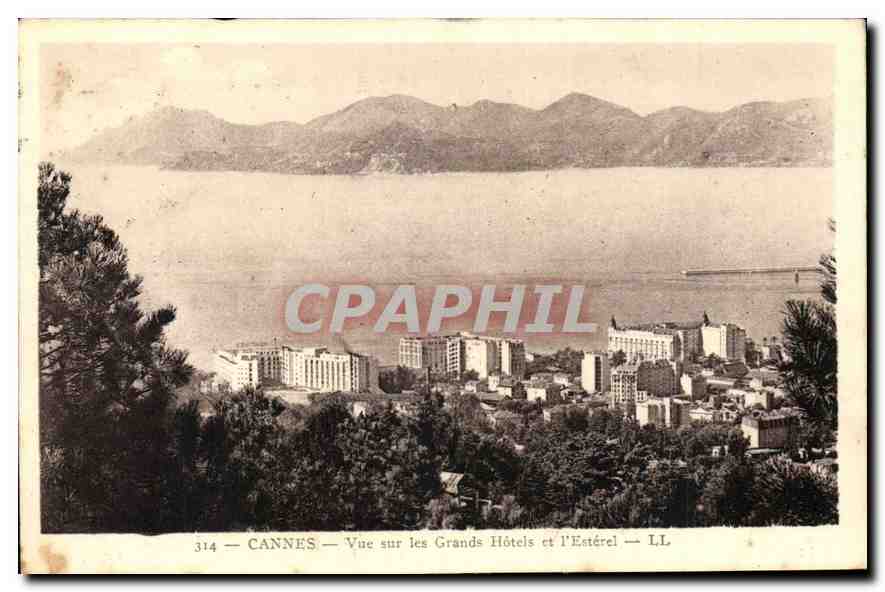 CPA Cannes Vue sur les Grands Hotels et l'Esterel 