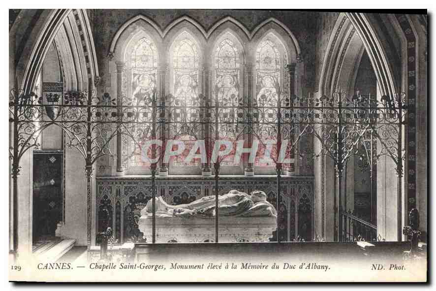 CANNES — Chapelle Saint-Georges, Monument élevé à la Mémoire du Duc d'Albany — ND. Phot. n°129