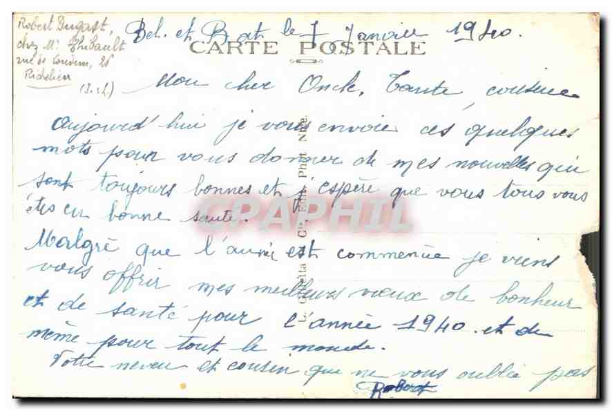 CPA Cannes Les Hotels Les Jardins  — Rückseite