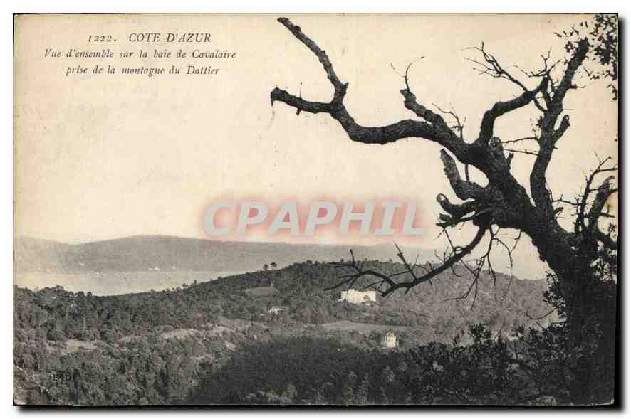 Côte d'Azur — Vue d'ensemble sur la baie de Cavalaire prise de la montagne du Daltier — n° 1222
