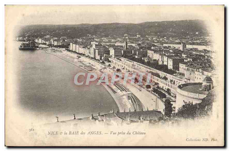 CPA Nice la Baie des Anges Vueprise du Chateau 