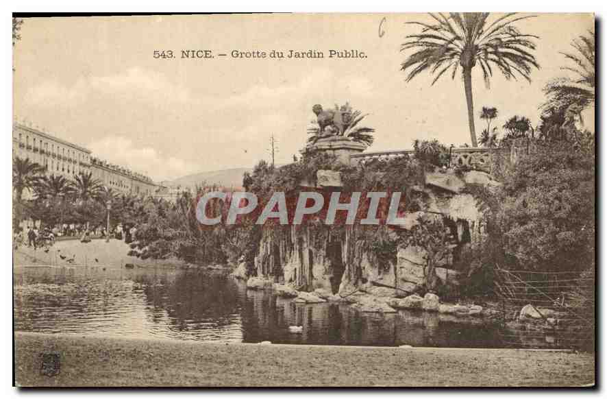 CPA Nice Grotte du Jardin Public 