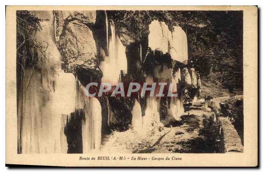 CPA Route de Beuil AM En Hiver Gorges du Cians 