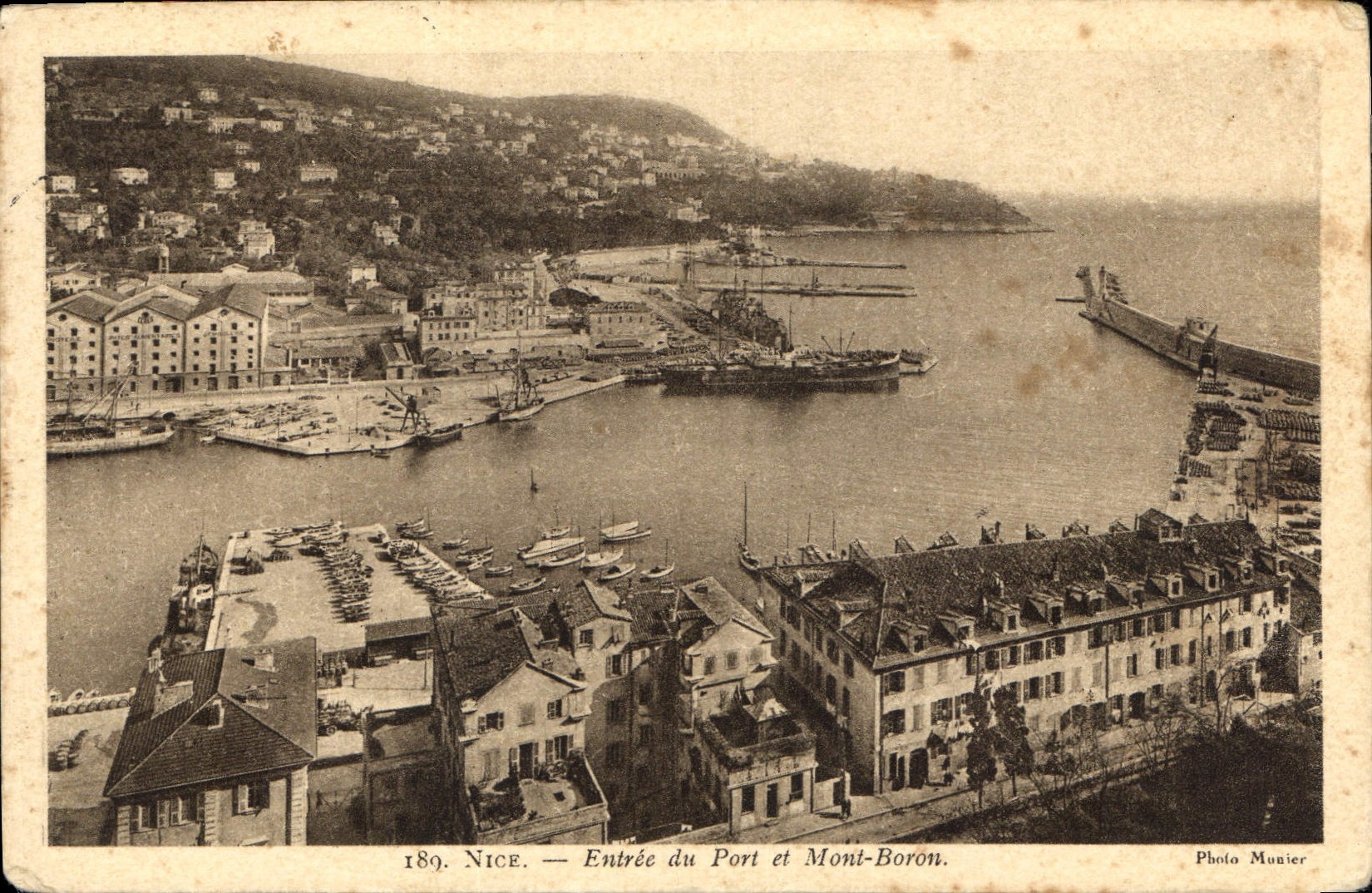 CPA Nice Entree du Port et Mont Boron 