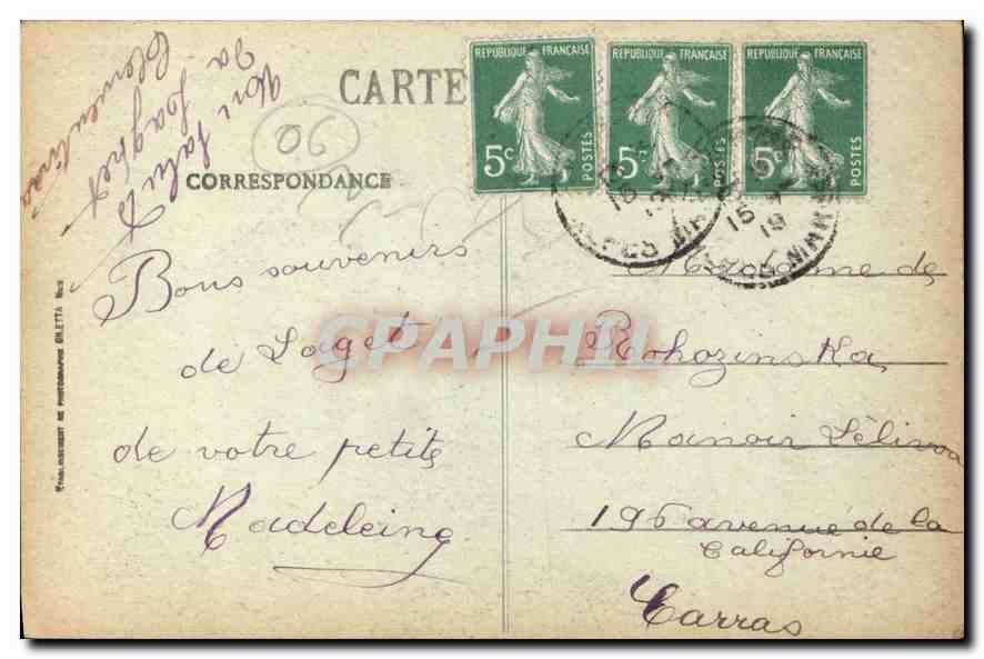CPA ND de Laghet Environs de Nice Le Sanctuaire et la Madone  — Rückseite