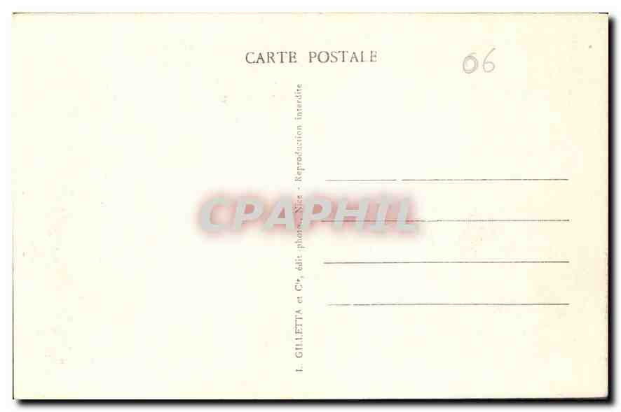CPA Nice Rochers du Chateau  — Rückseite