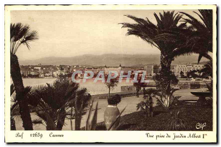 CPA Cannes Vue prise du Jardin Albert 