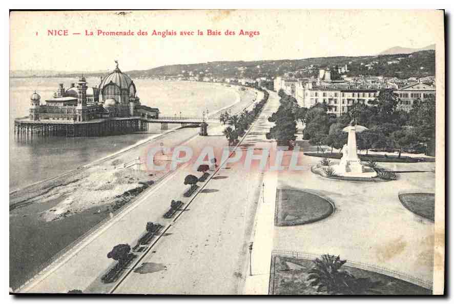 CPA Nice Le Promenade des Anglais avec la Baie des Anges 